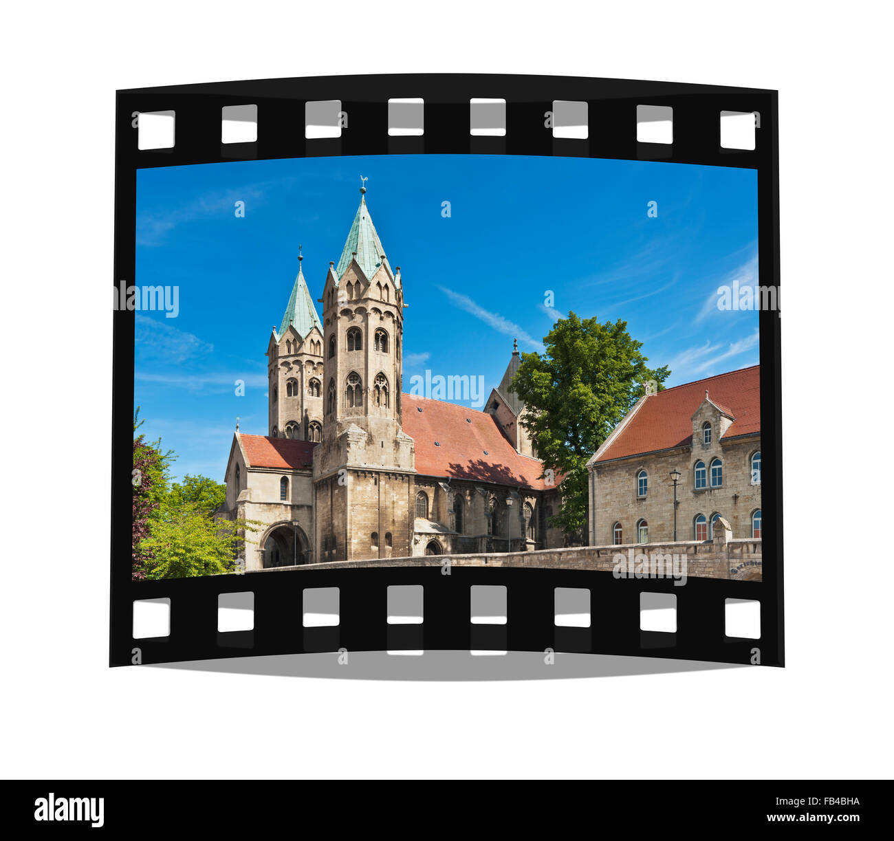St. Marys Church is a late Romanesque three-aisled basilica, Freyburg (Unstrut), Saxony Anhalt, Germany, Europe Stock Photo