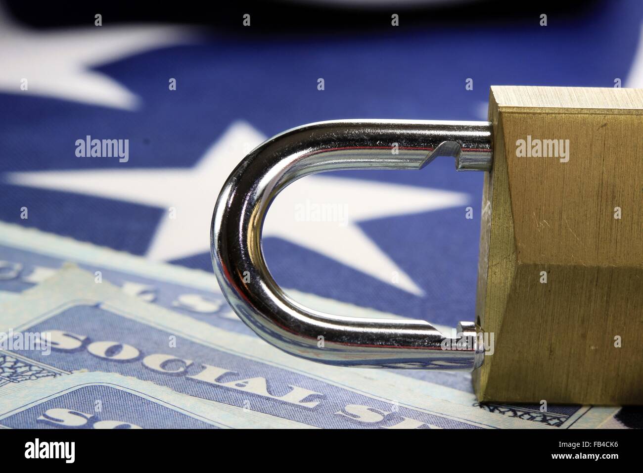 Picture of Padlock and social security card - Identity theft and identity ...