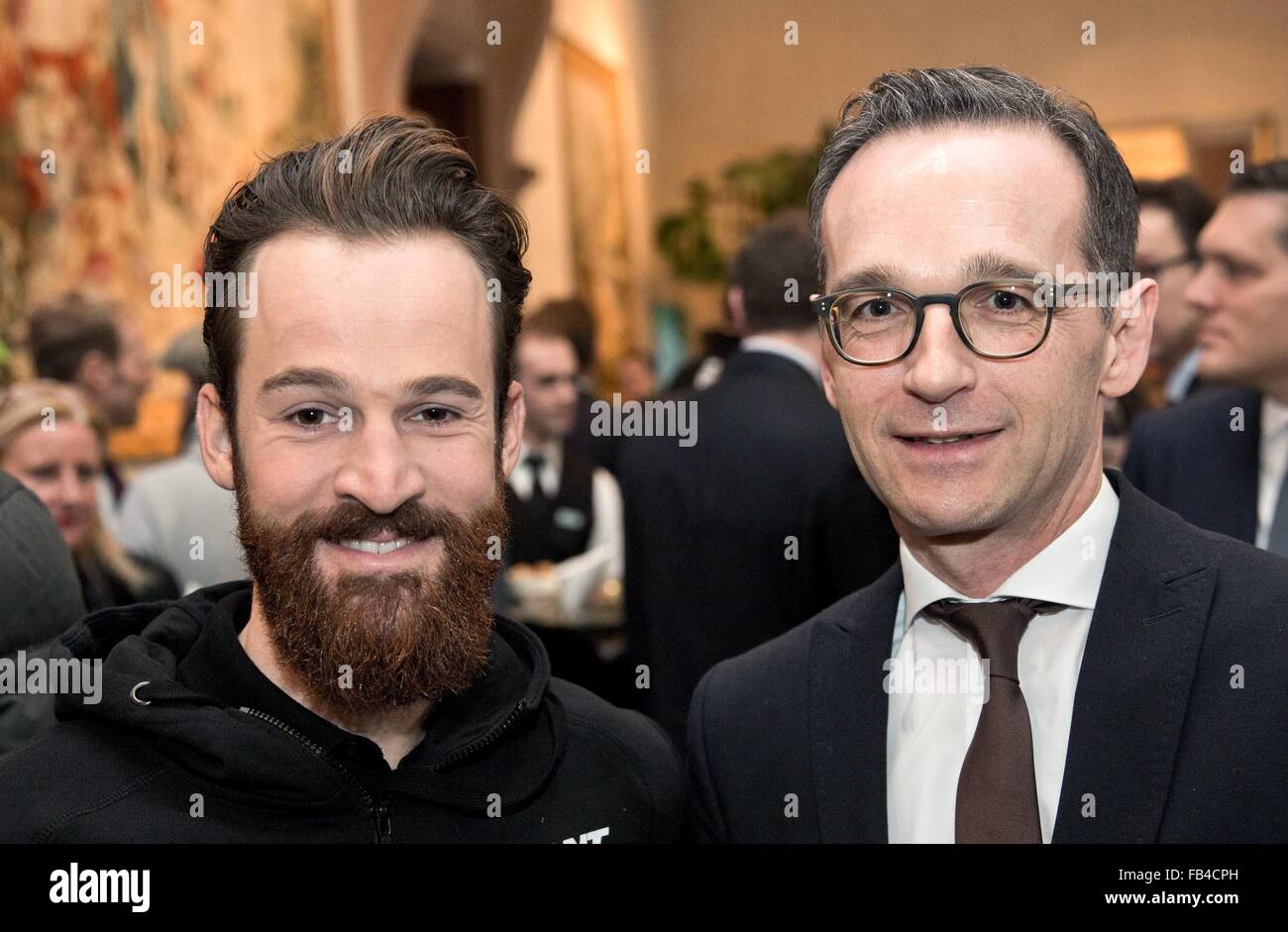 Minister Of Justice Heiko Maas R Spd And Professional Cyclist Stock Photo Alamy