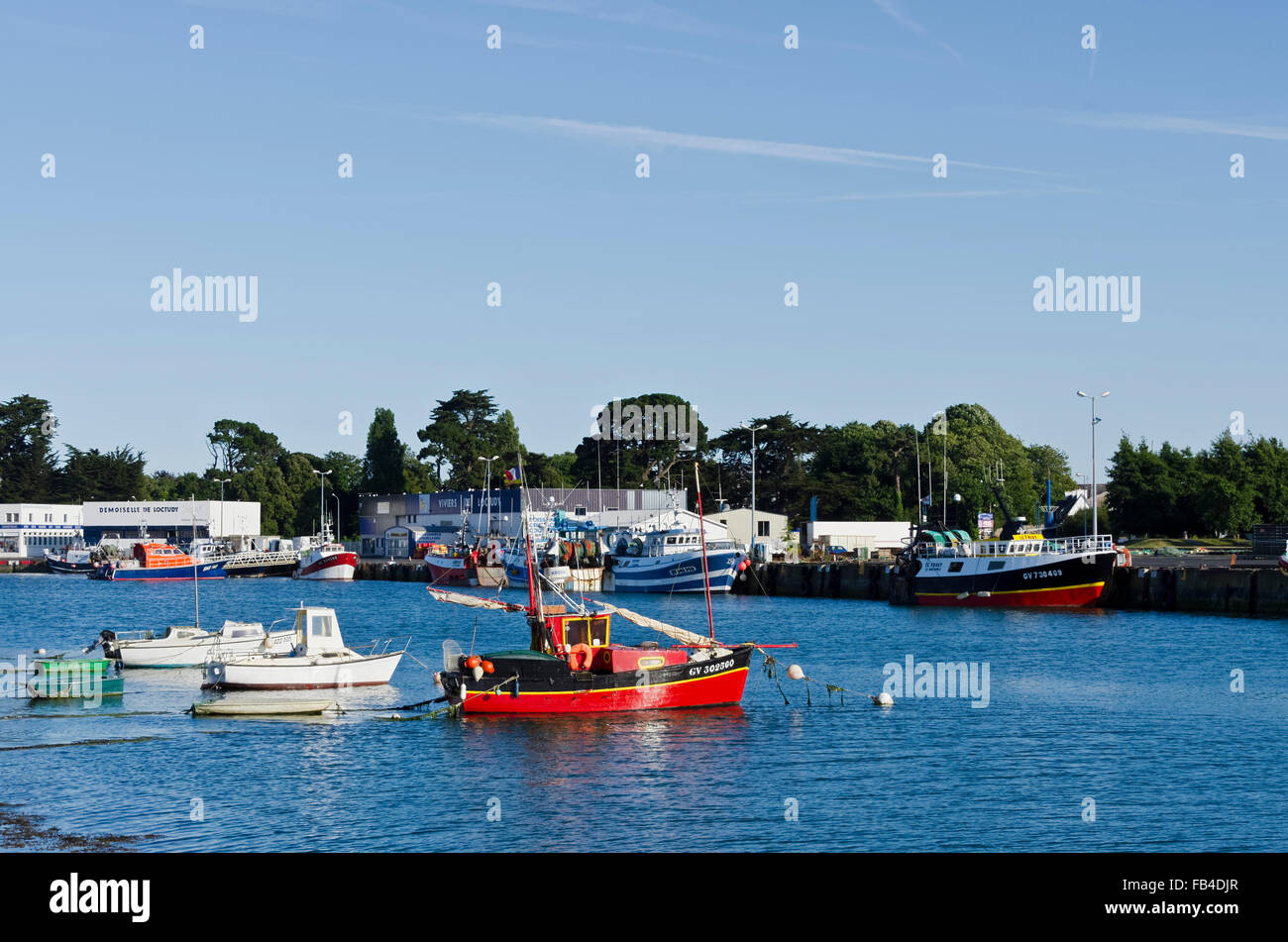 Loctudy Brittany France fishing port Stock Photo Alamy
