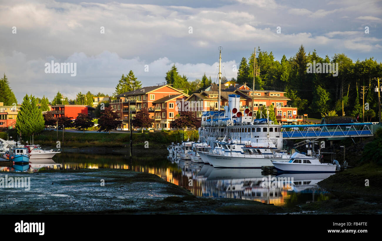 Harbor of Ucluelet, Campground, Vancouver Island, British Columbia, Canada Stock Photo