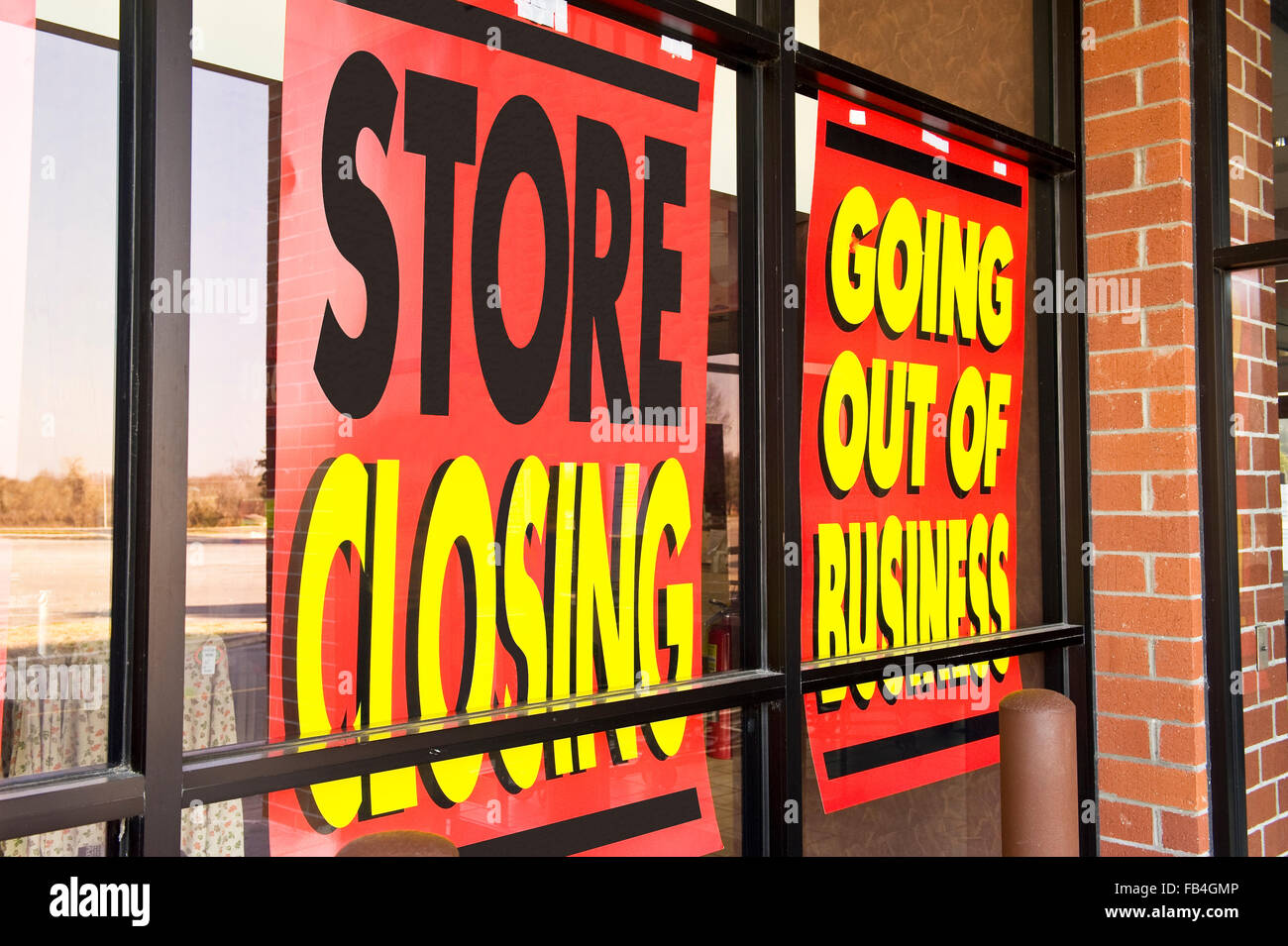 Signs of the Recession Stock Photo Alamy