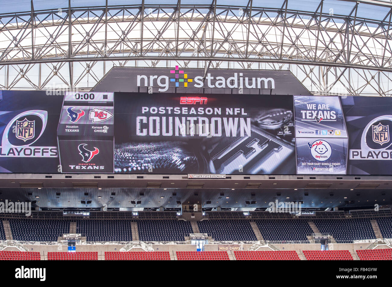 Houston Tx Usa 9th Jan 16 Nrg Stadium Three Hours Before Stock Photo Alamy