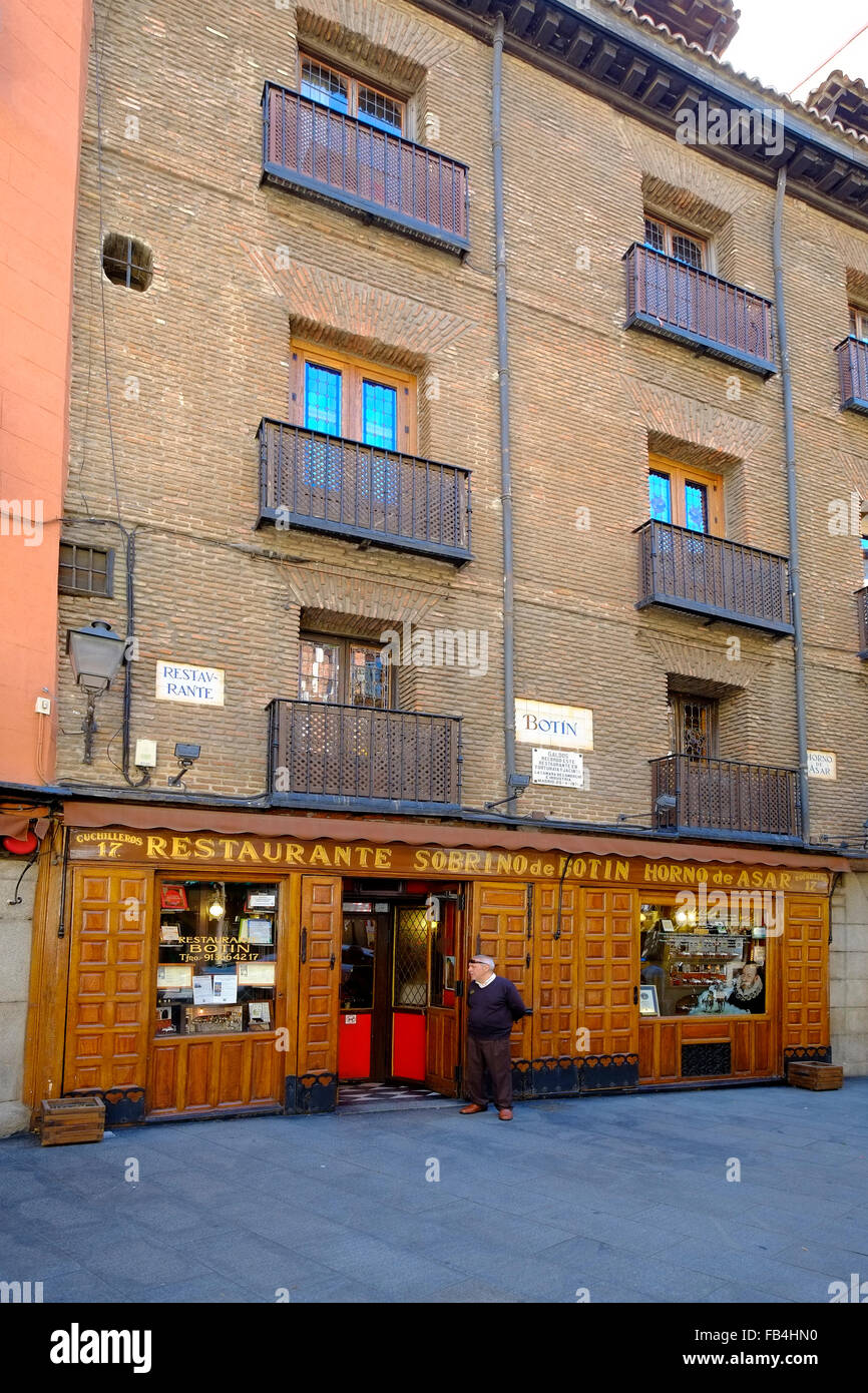 Botin Restaurant Madrid Spain ES Roast Pig Stock Photo - Alamy