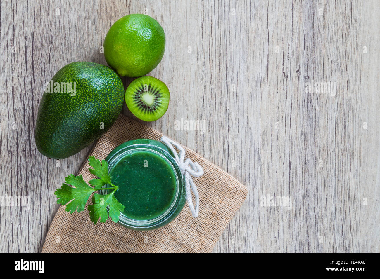 Green juice and ingredients Stock Photo Alamy