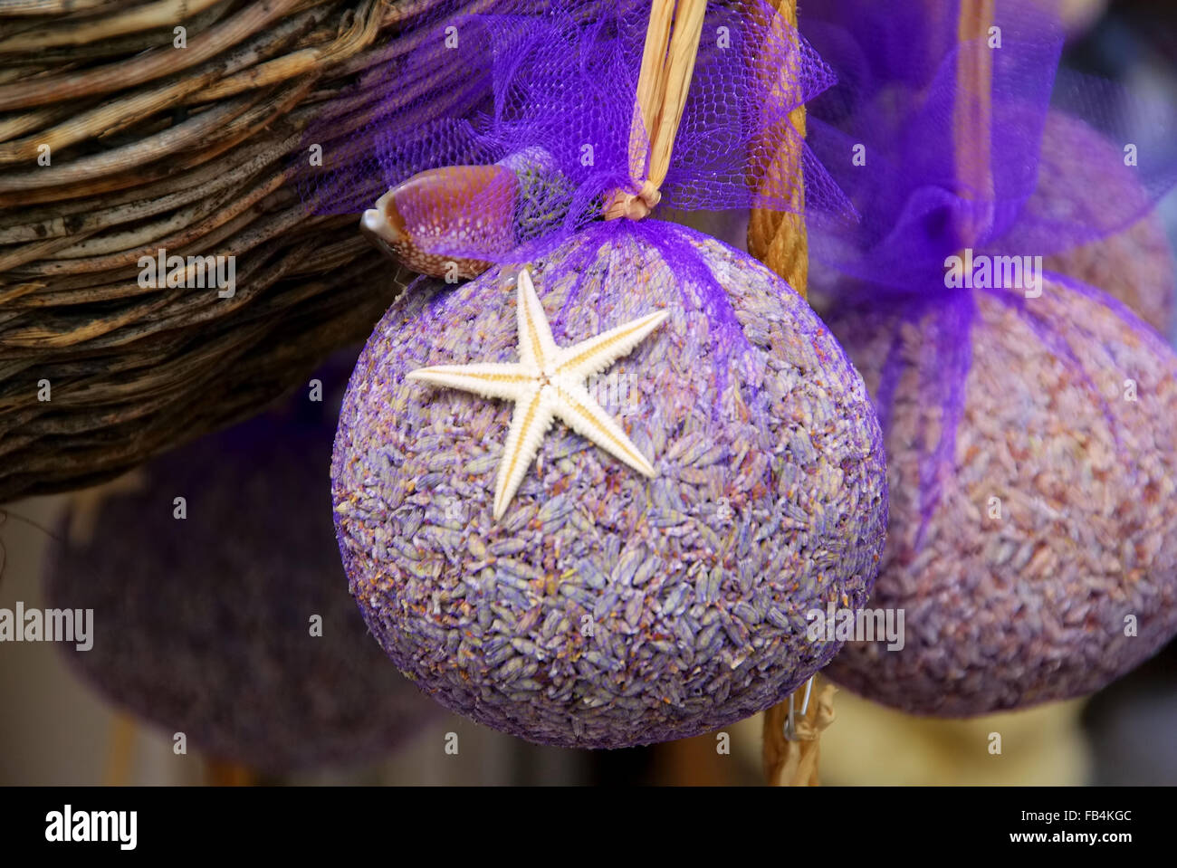 Lavendel Ball - lavender ball 02 Stock Photo