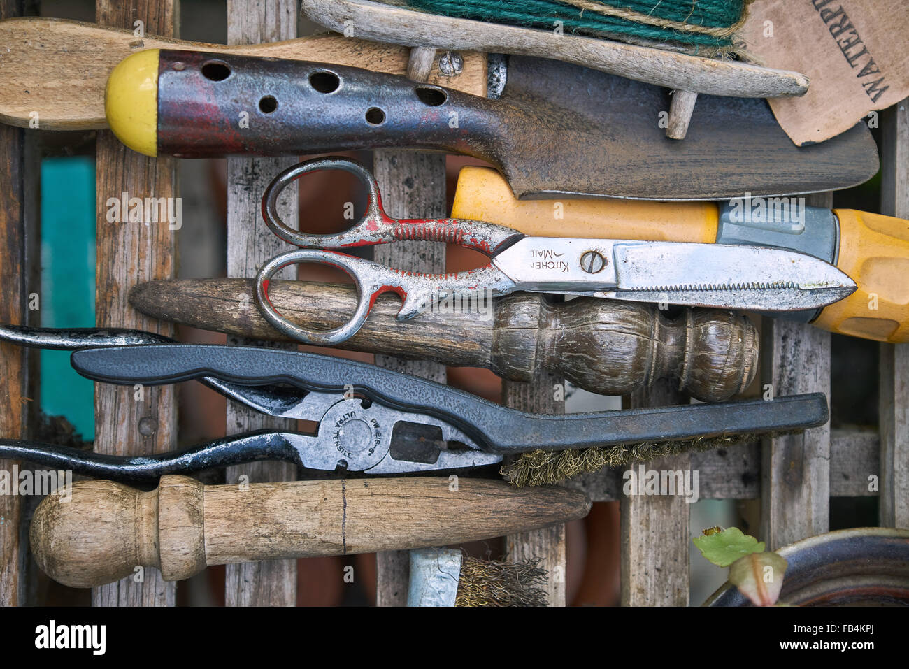 Vintage garden tools hi-res stock photography and images - Alamy