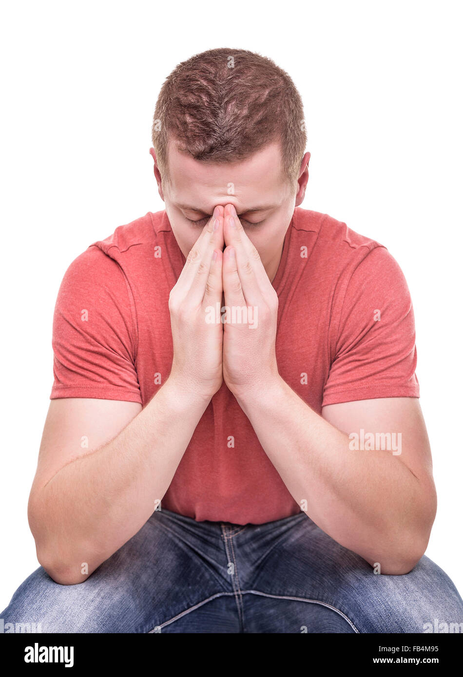 The man praying Stock Photo - Alamy