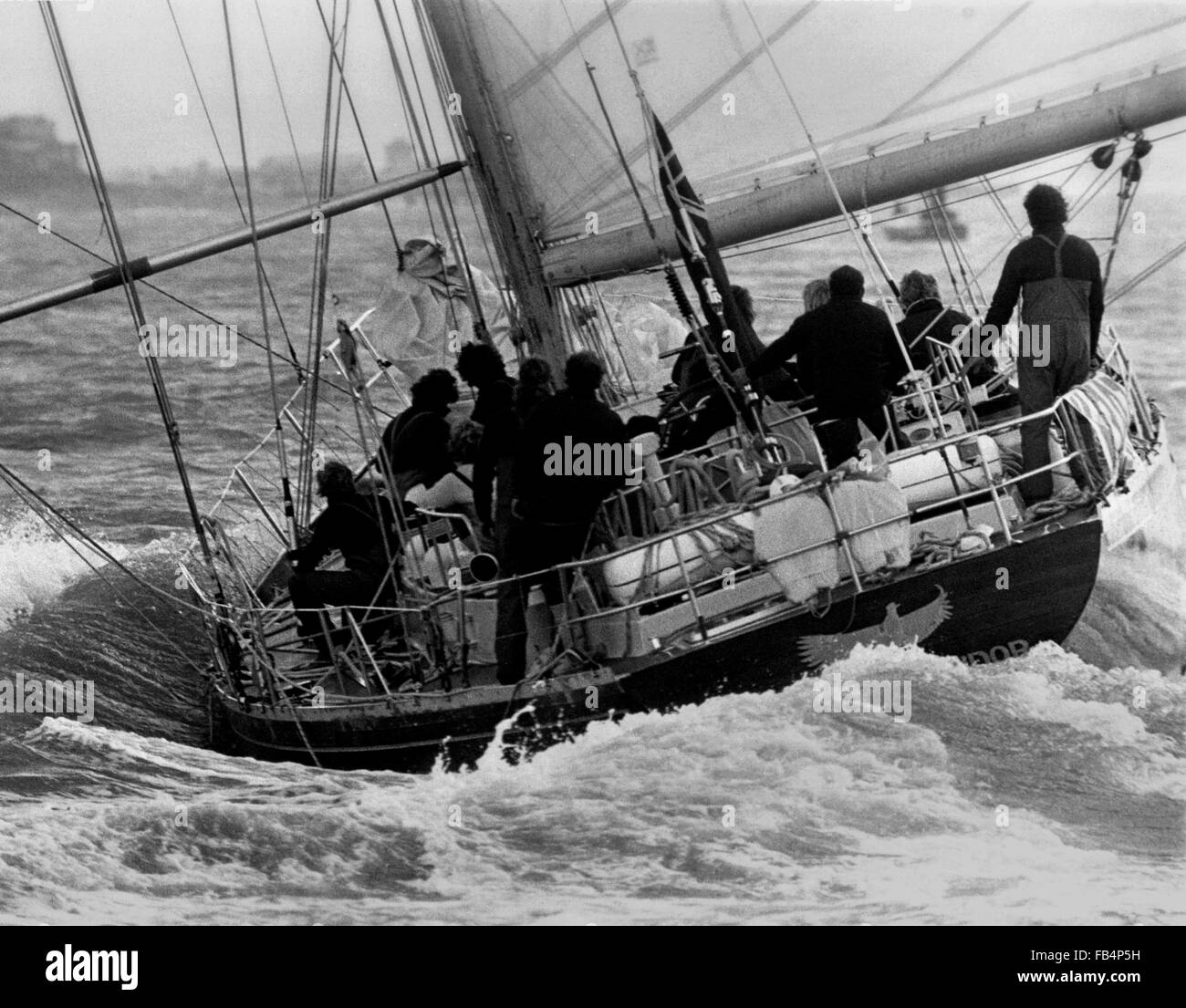 AJAX NEWS PHOTOS. 1978. PORTSMOUTH, ENGLAND.  - WHITBREAD ROUND THE WORLD RACE - MAXI RACER HEADS FOR FINISH - CONDOR (GB) RACES TO THE FINISH LINE OFF PORTSMOUTH AT END OF THE 4TH LEG.  PHOTO:JONATHAN EASTLAND/AJAX  REF:CONDOR WRTWR 78 Stock Photo