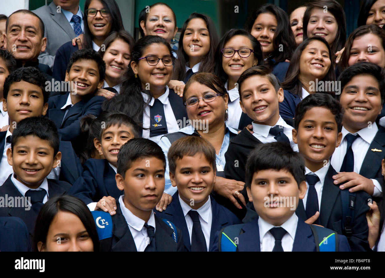 Ecuadoran students at school in Guayaquil Stock Photo