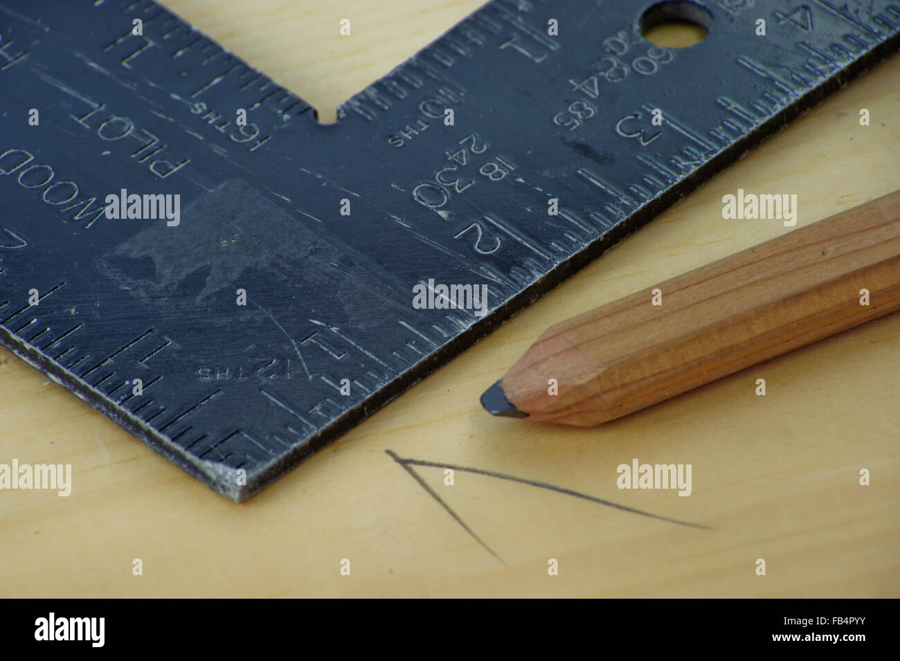 Trusty framing square is standard tool of the carpenter Stock Photo Alamy