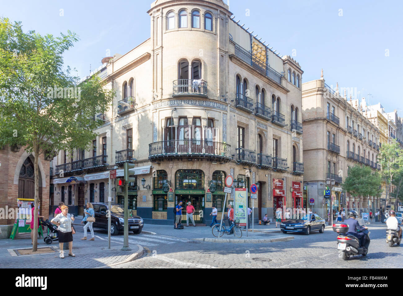 Street scene, Seville, Andalucia, Spain Stock Photo