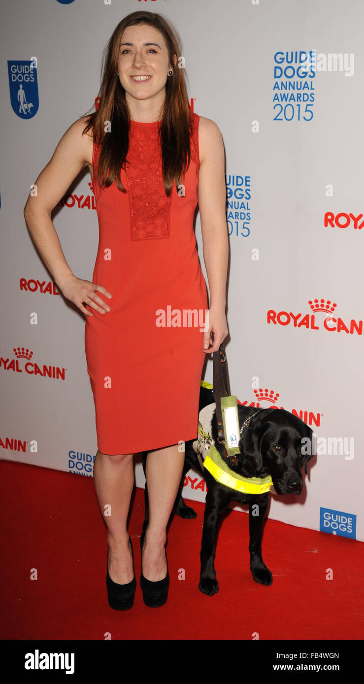 The Guide Dogs For The Blind Association annual awards 2015 at the Hilton - Arrivals  Featuring: Libby Clegg Where: London, United Kingdom When: 09 Dec 2015 Stock Photo