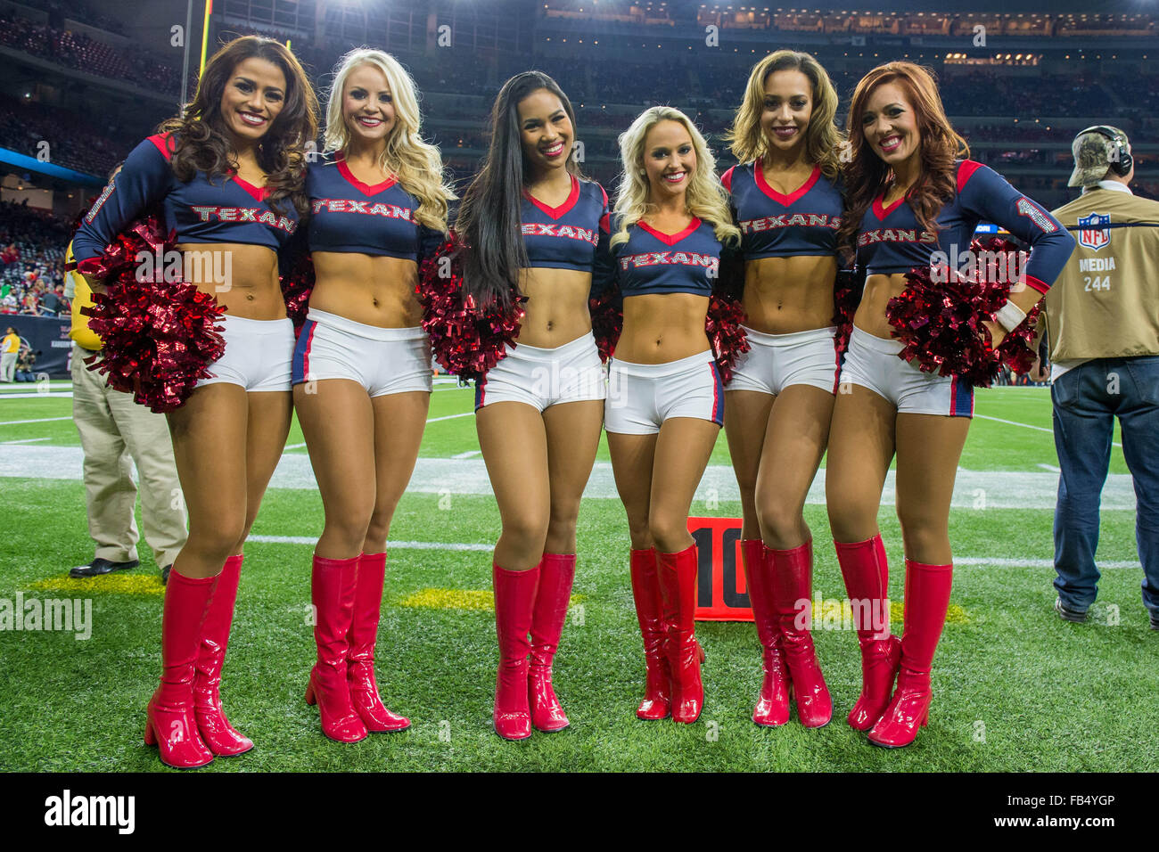 Houston, Texas, USA. 9th Jan, 2016. Houston Texans Cheerleaders pose