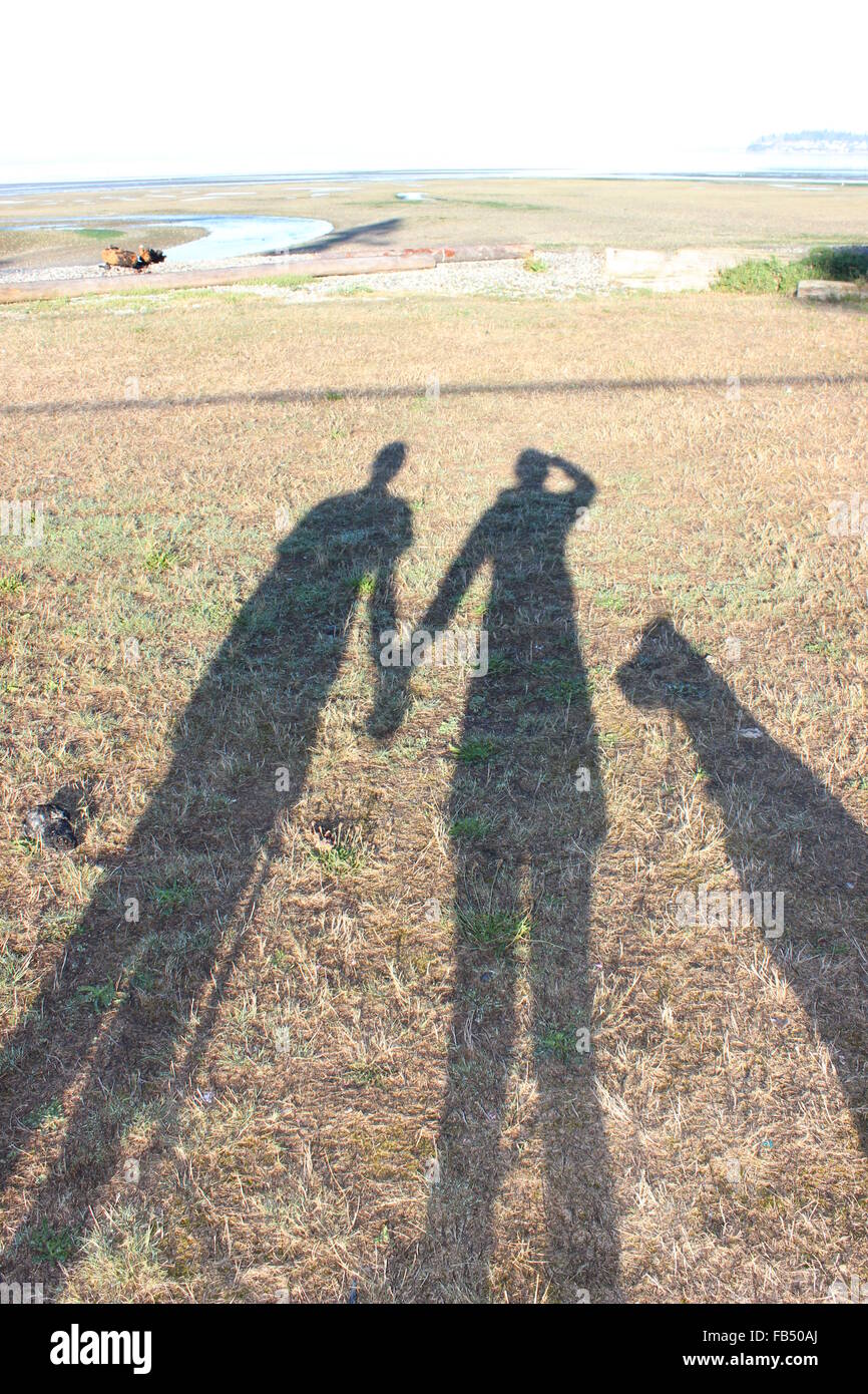 Family Shadows Stock Photo