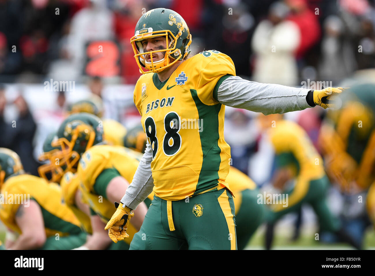 Luke Roper Football Frisco, Texas, USA. 9th Jan, 2016. North Dakota State Bison tight end ...