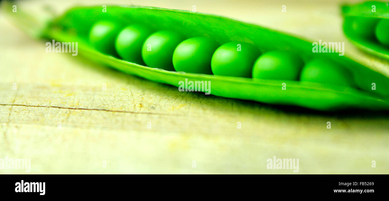 green pea Pisum sativum pods Stock Photo