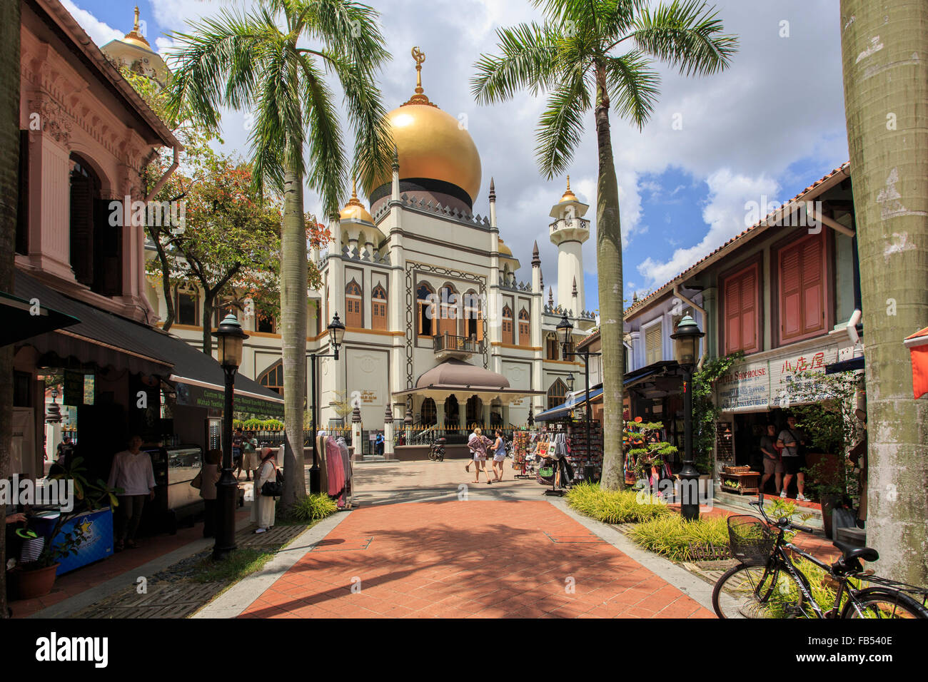Masjid Sultan Mosque at Muscat Street in Kampong Glam, Singapore Stock Photo