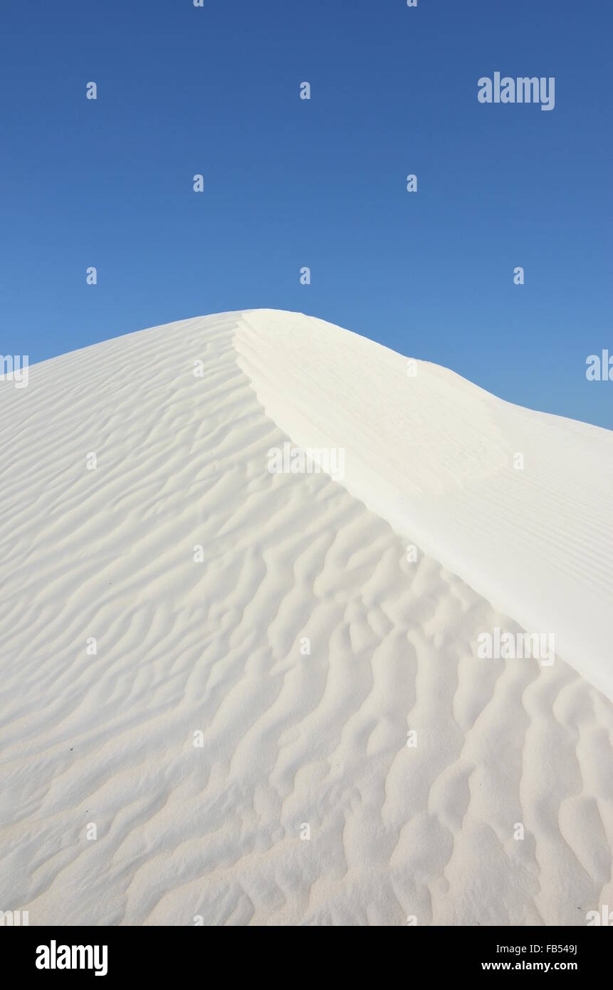 White sand dune in Nambung National Park, Western Australia Stock Photo