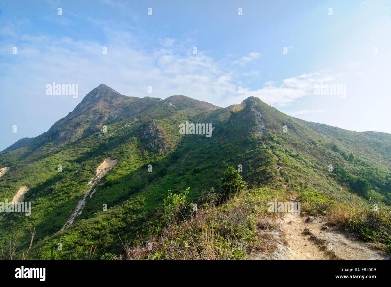 The summit of Sharp Peak, Sai Kung, Hong Kong Stock Photo