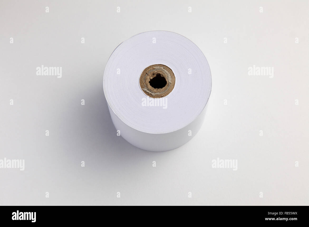 loose paper roll isolated on white Stock Photo