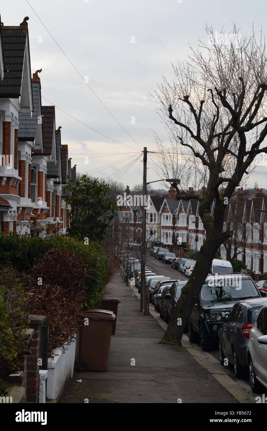 A street through a housing estate in London, England Stock Photo Alamy