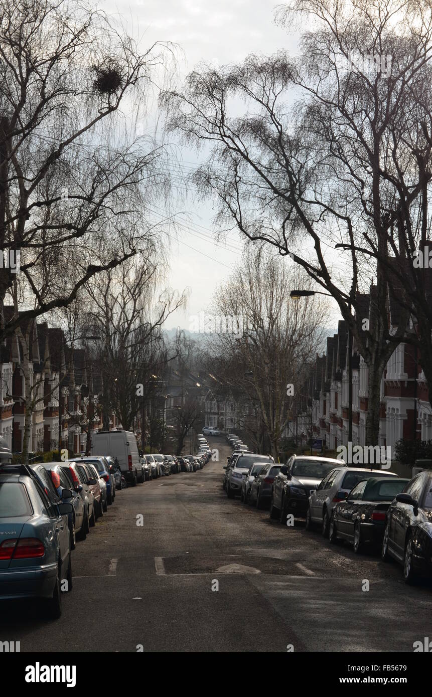 A street through a housing estate in London, England Stock Photo Alamy
