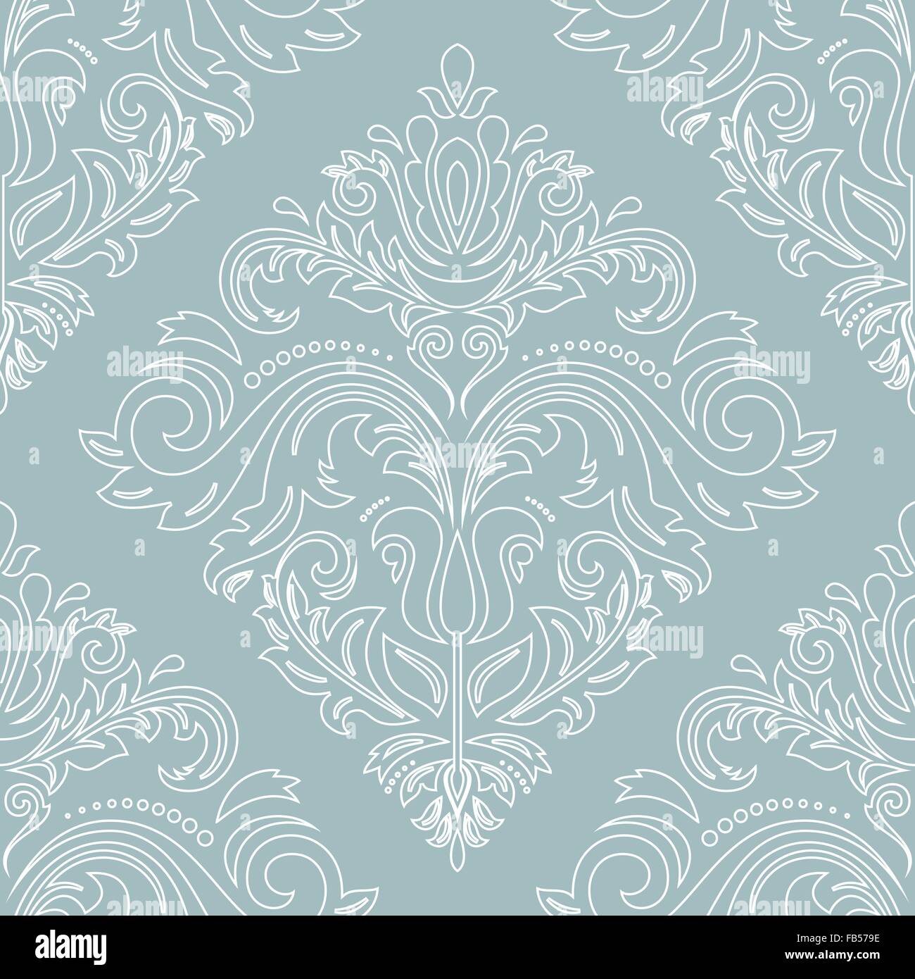 Damask Seamless Vector Pattern Stock Vector Image & Art - Alamy