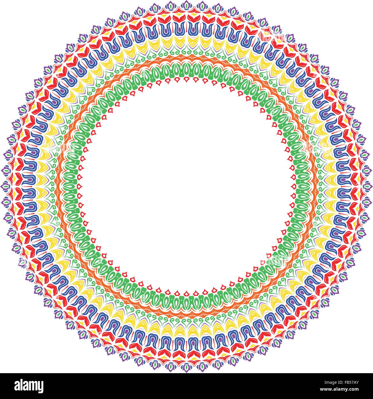 Floral Modern Vector Round Frame Stock Vector Image & Art - Alamy