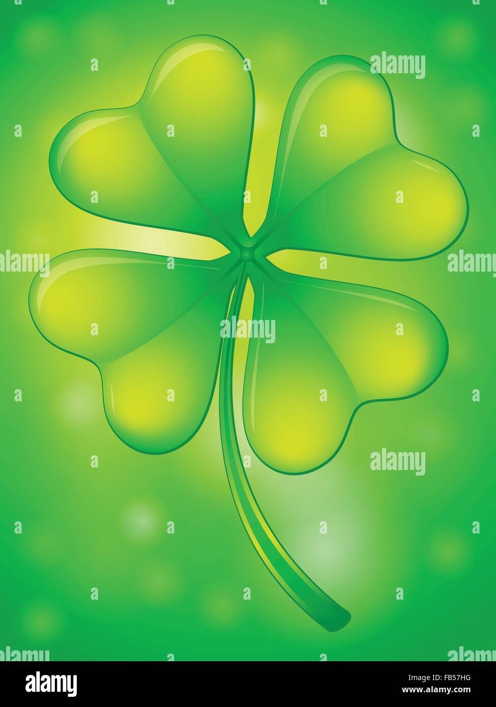 Green four leafs clover on a abstract background Stock Vector Image ...