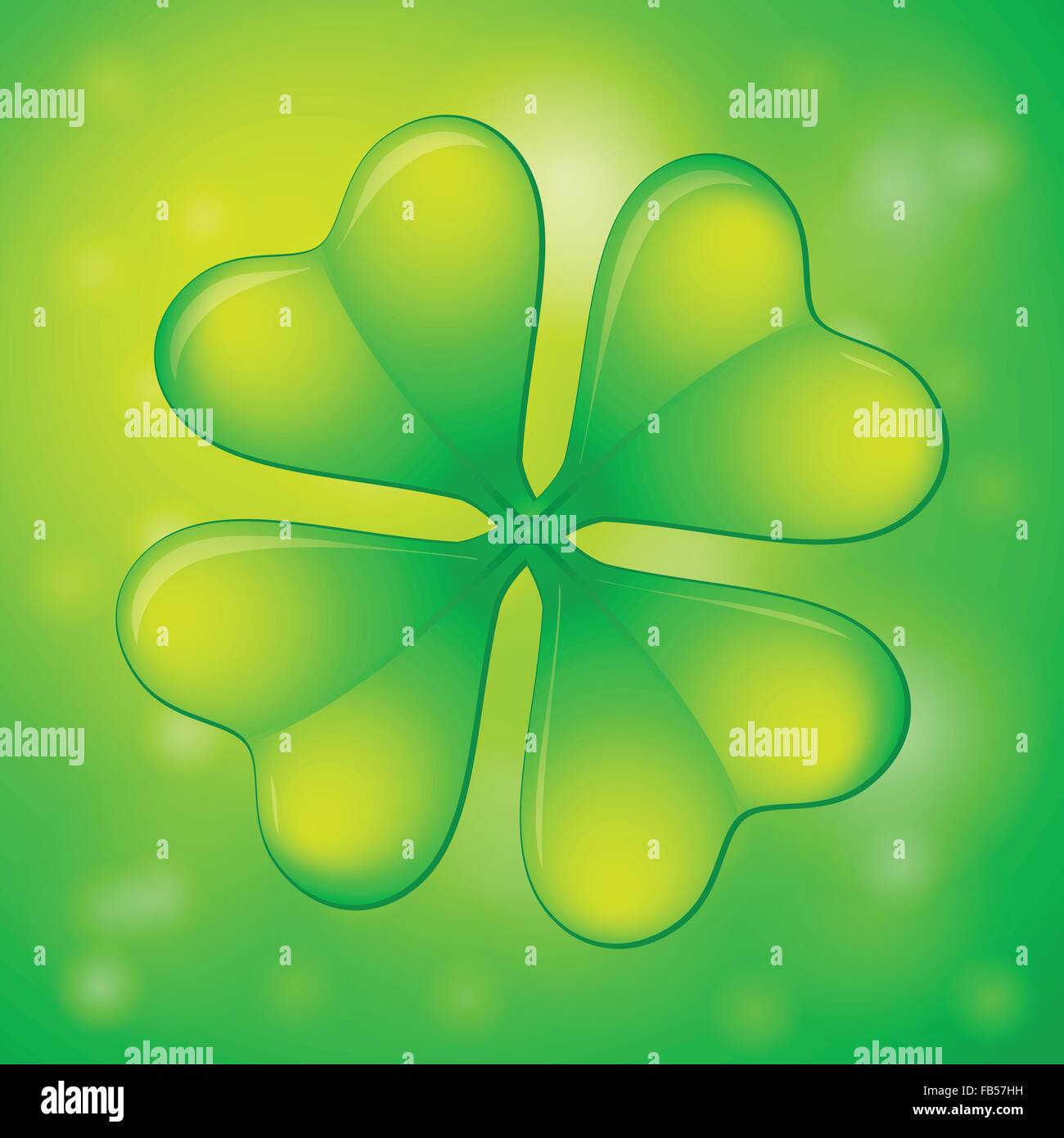 Green four leafs clover on a abstract background Stock Vector Image ...