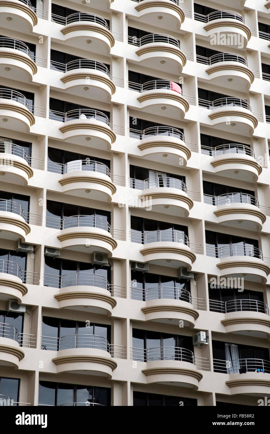 a pattern that form by the balcony of condominium Stock Photo - Alamy