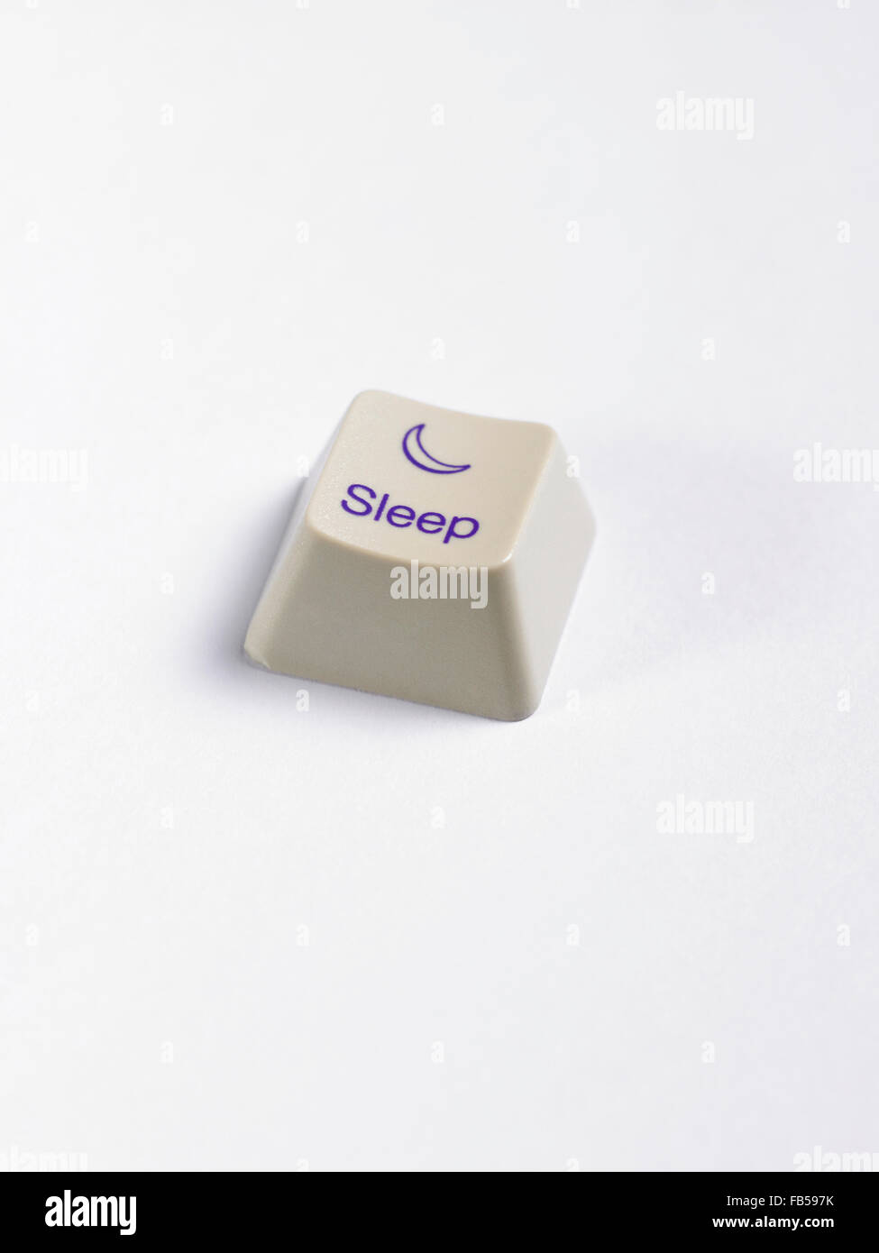 the keybvoard button of sleep on white background Stock Photo