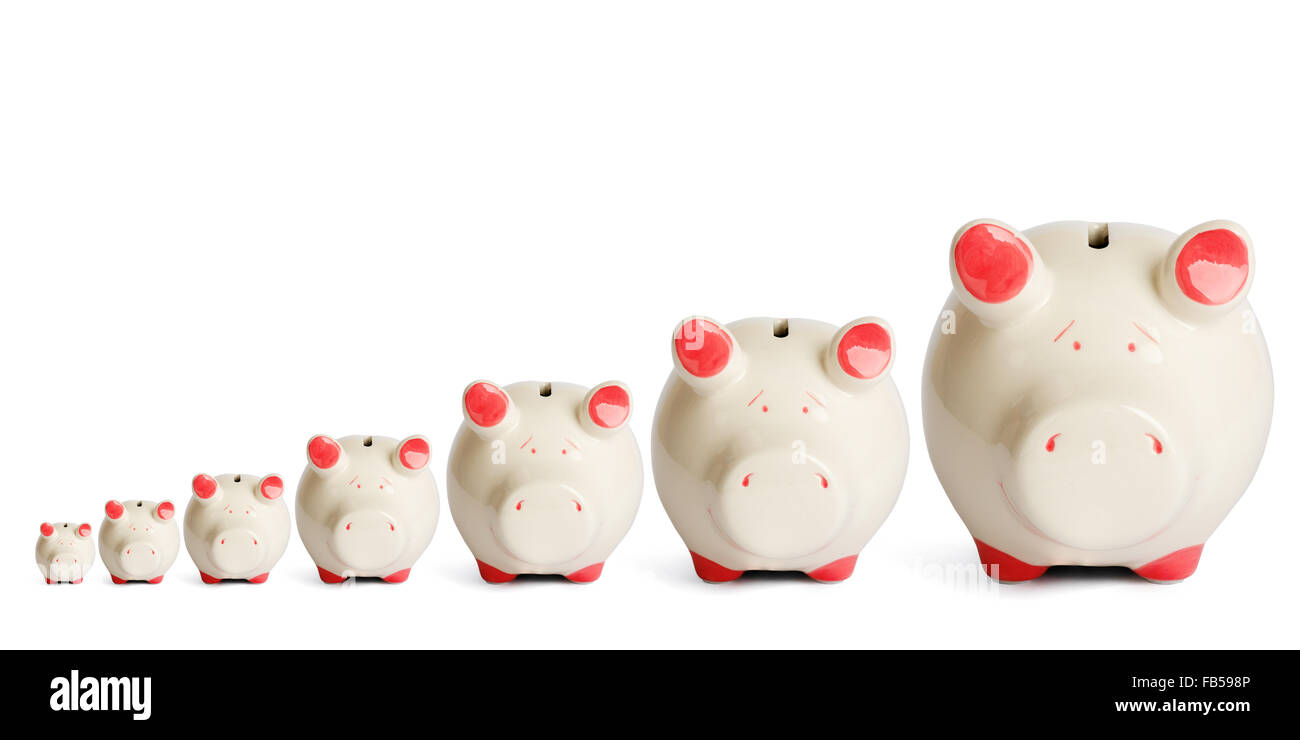 Set of piggy banks Stock Photo Alamy