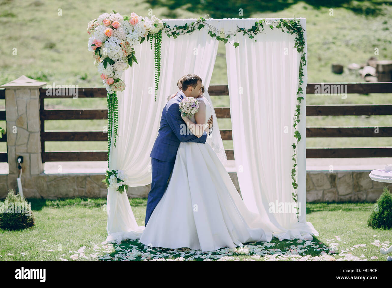 Arch wedding ceremony Stock Photo Alamy
