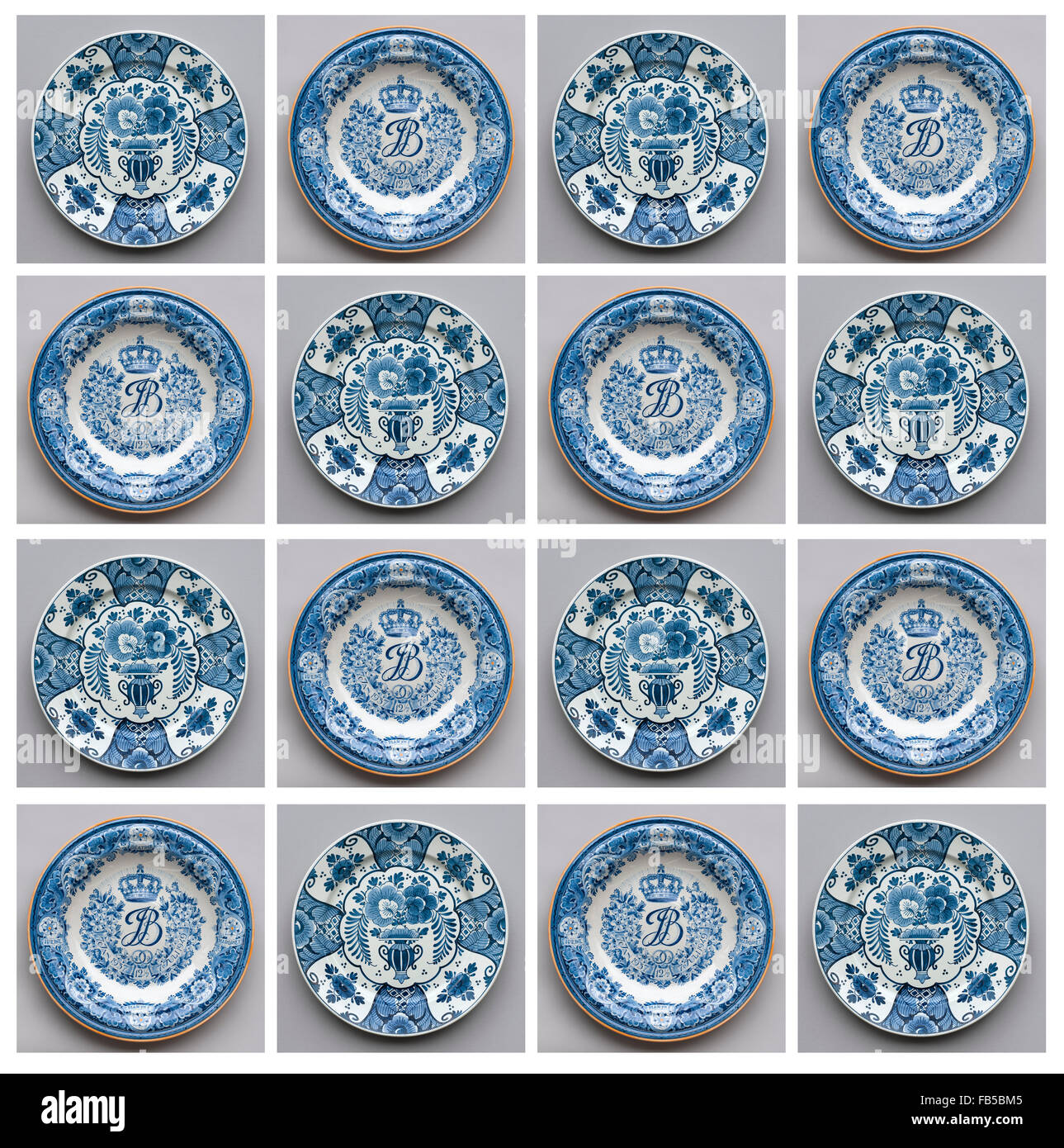 Porcelain delft blue plates hi-res stock photography and images - Alamy