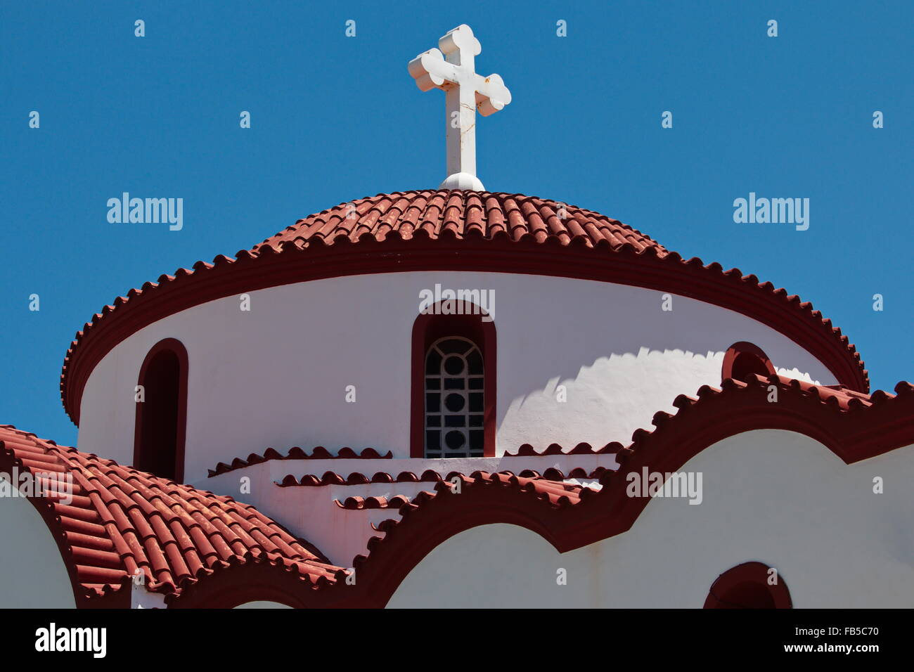 Church, Olympos, Karpathos, Greece Stock Photo