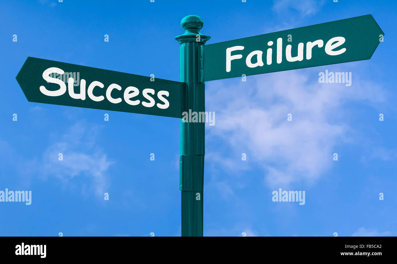 Success and Failure concept sign. Stock Photo