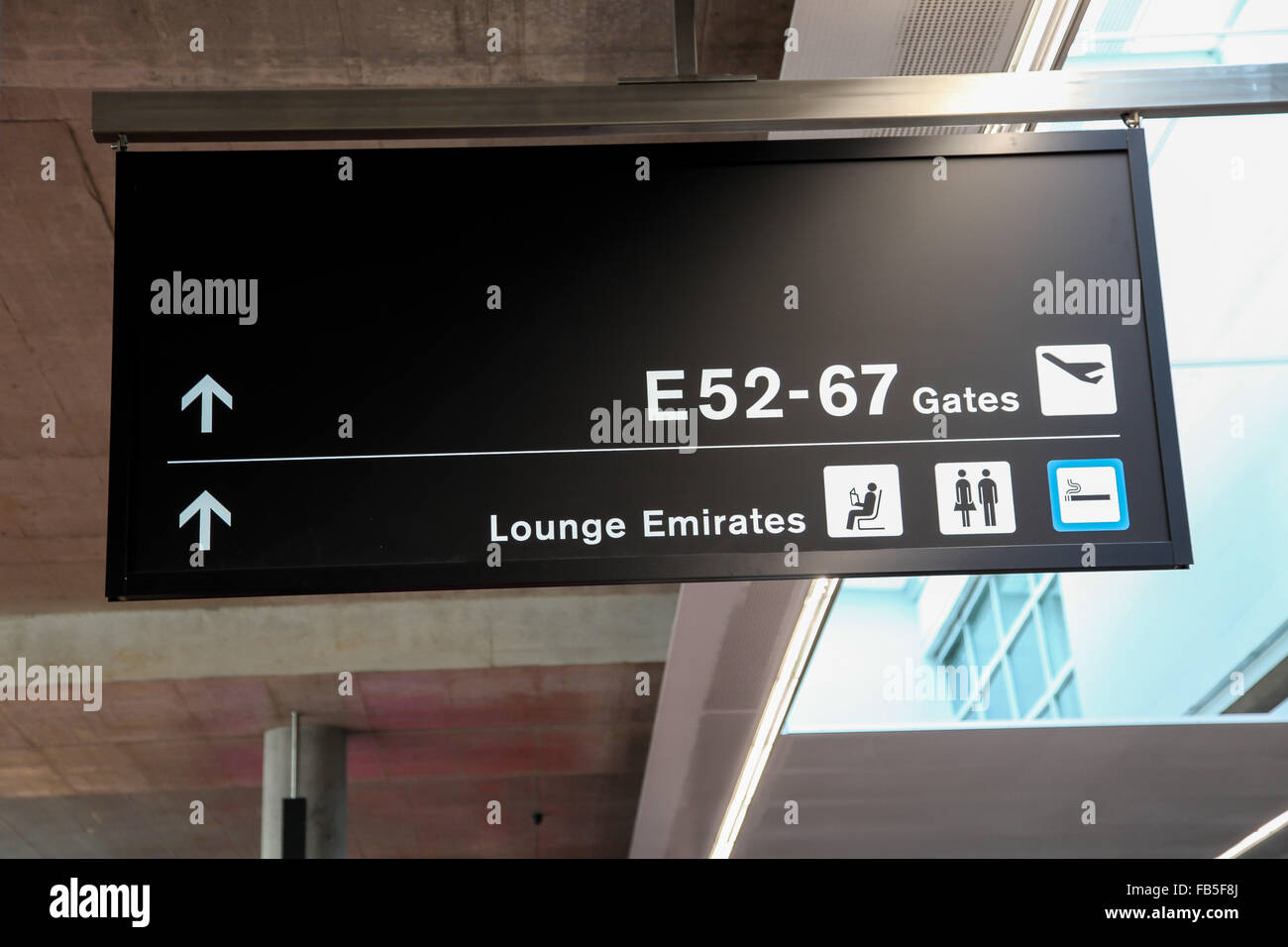 Zurich International Airport sign for gates Stock Photo Alamy