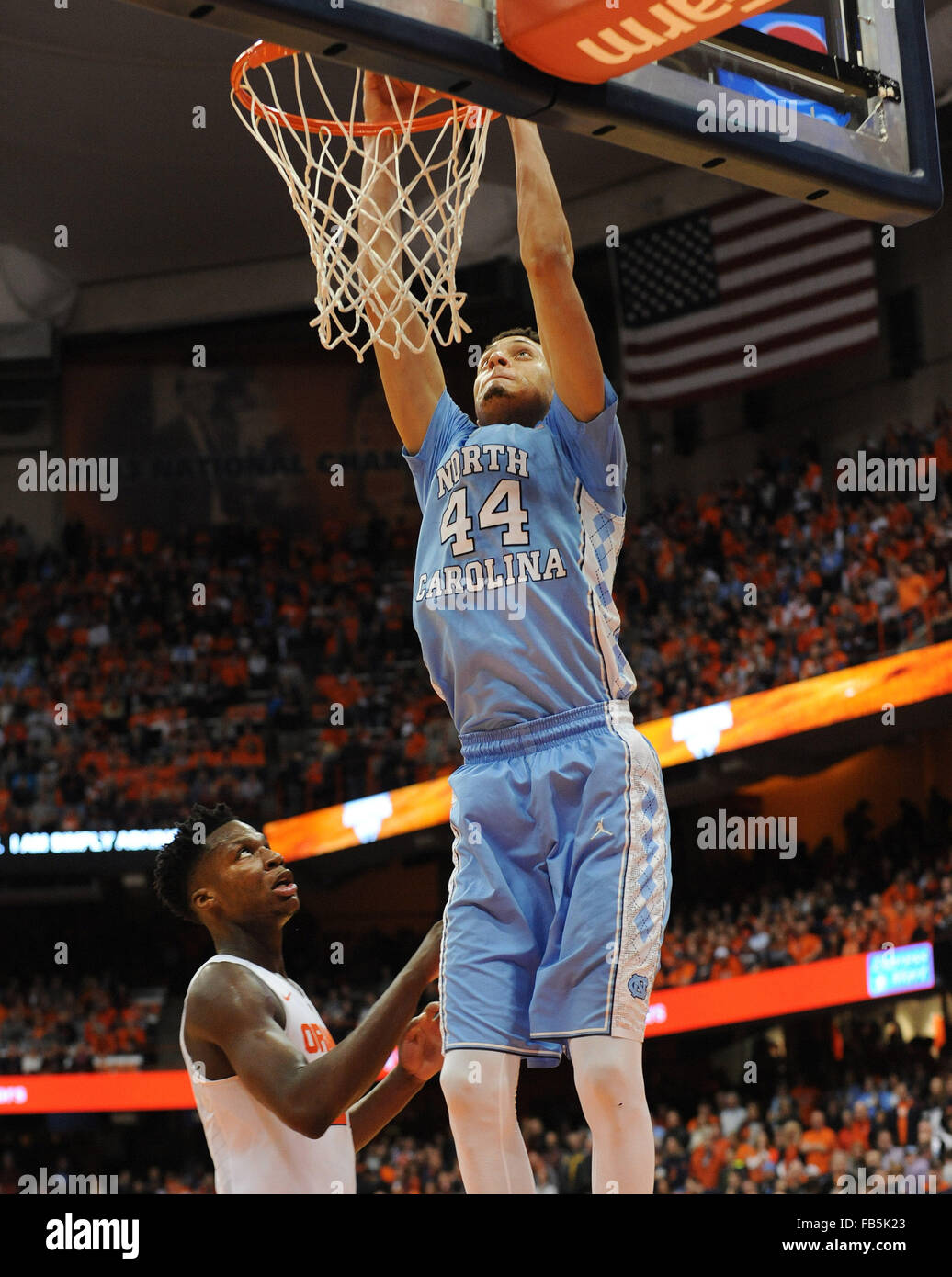 Syracuse, NY, USA. 9th Jan, 2016. North Carolina forward/guard Justin ...