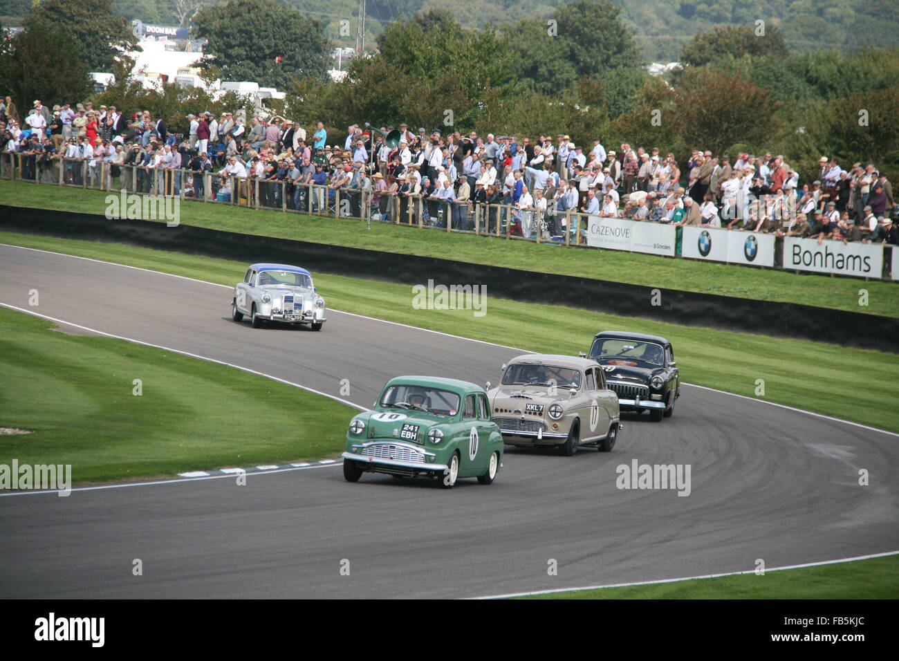 VINTAGE RACING CARS AT THE GOODWOOD REVIVAL Stock Photo
