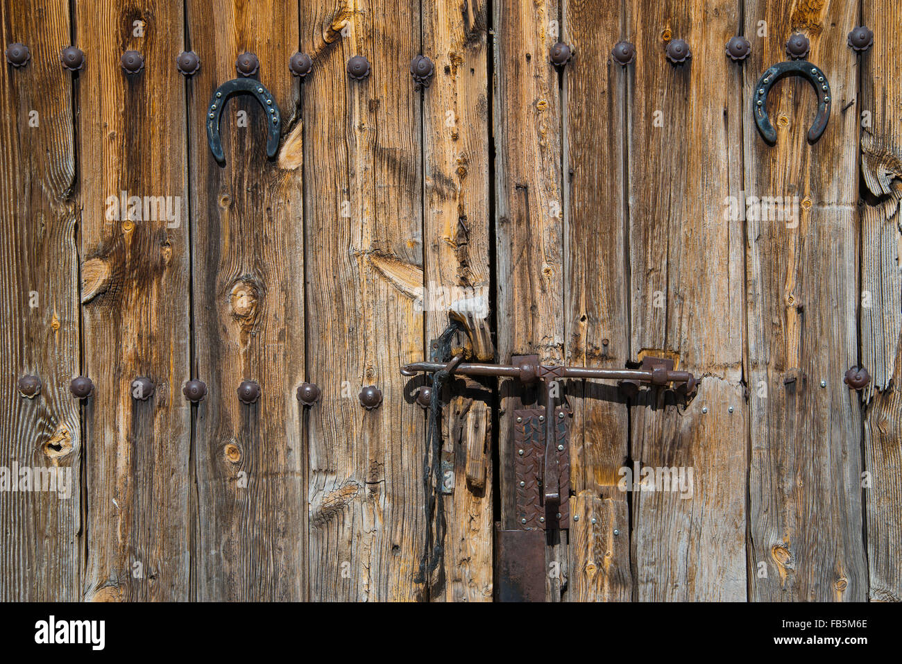 Old wooden door. Stock Photo