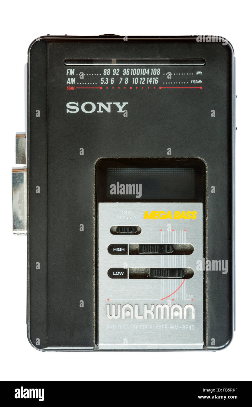 A Sony Walkman radio cassette player WM-BF40 Stock Photo - Alamy
