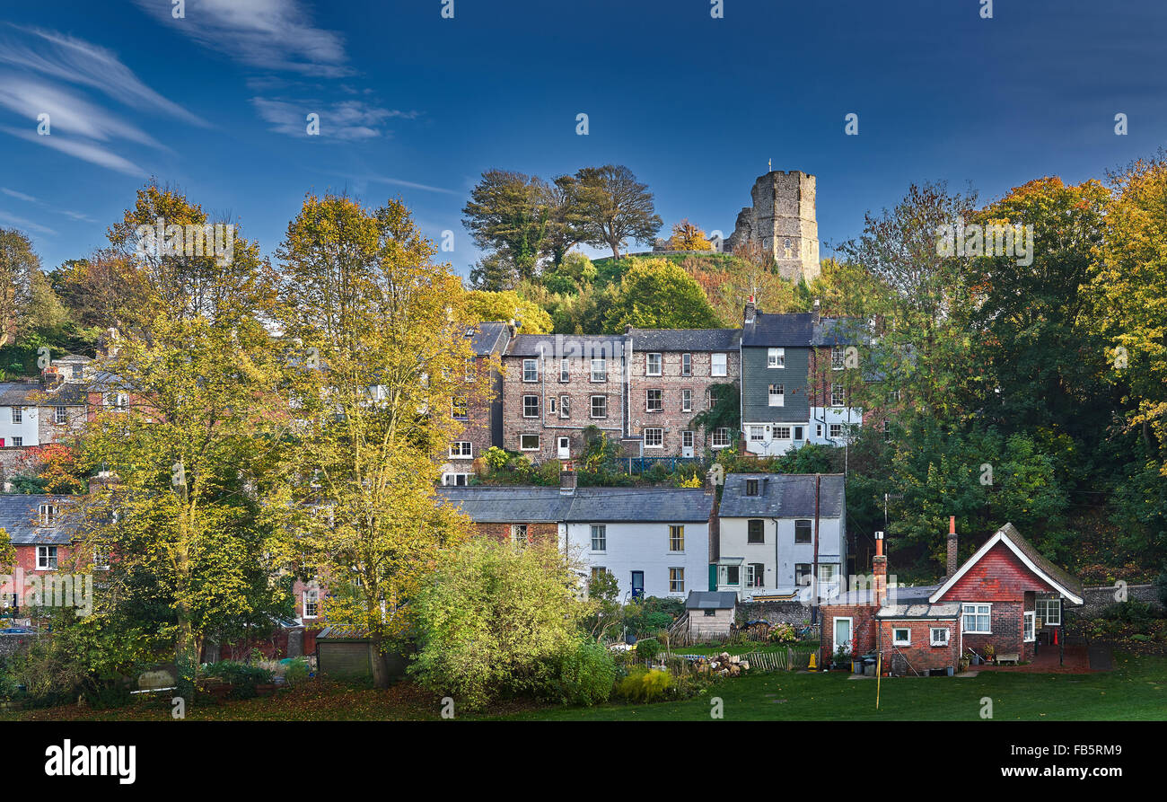 Lewes Castle from The Paddock Stock Photo