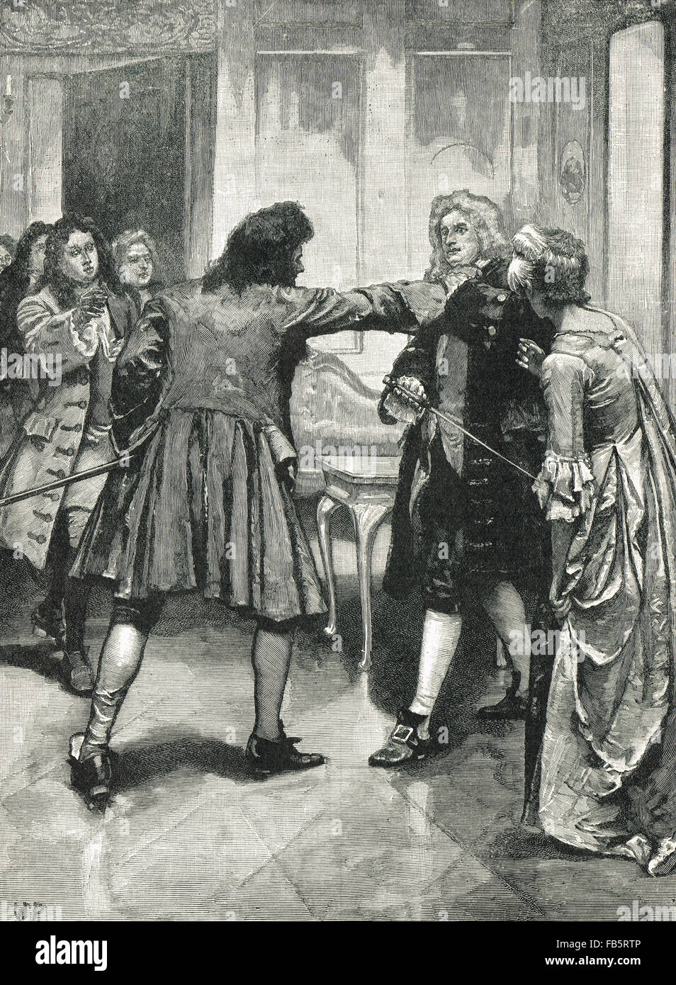 Robert Walpole & Charles Townshend quarrel 1730 Stock Photo