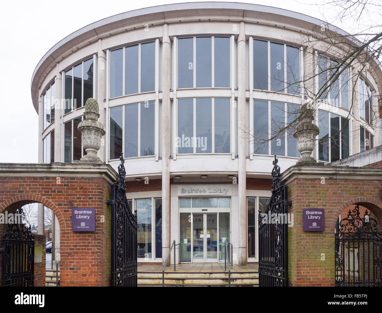 Braintree Council Library Building Town Centre Essex England Stock Photo