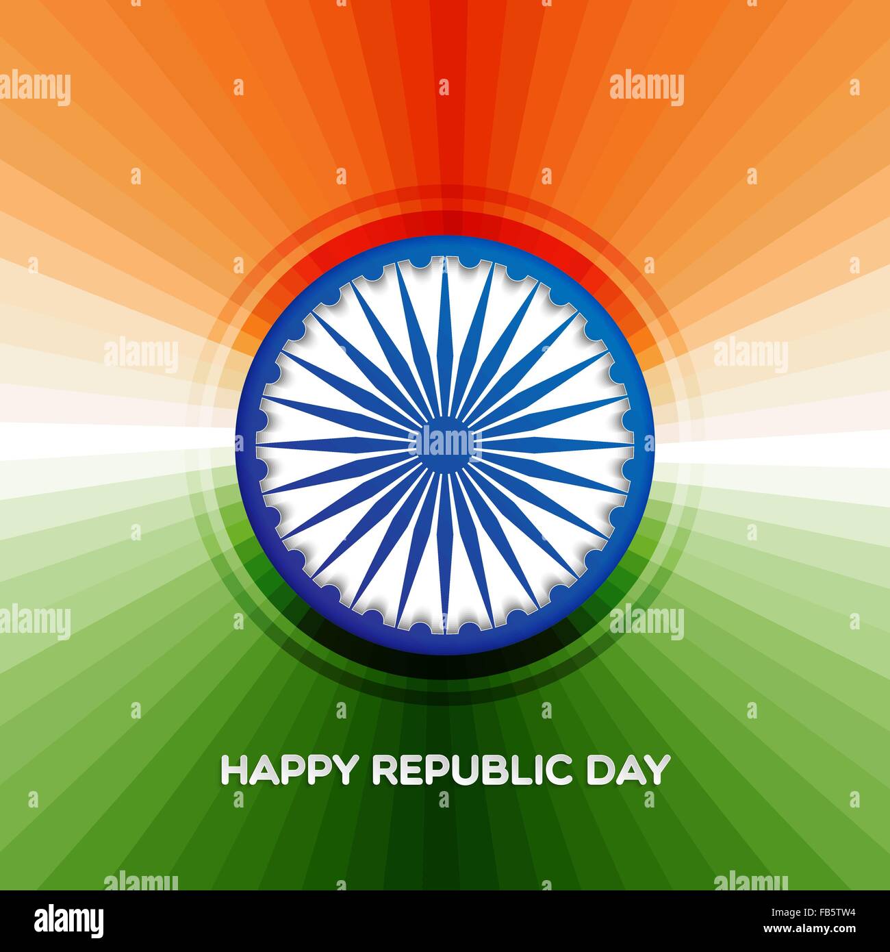 Indian republic day background with ashoka wheel for your design Stock Vector