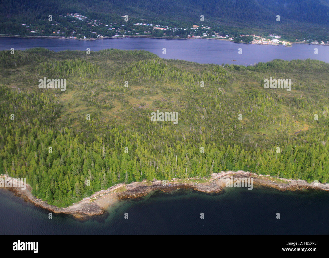 Sightseeing by floatplane in the Misty Fjords near Ketchikan, Alaska Stock Photo