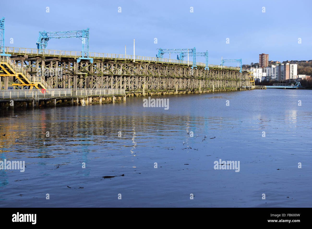 The Dunston Staiths on the river Tyne, Gateshead, North East England