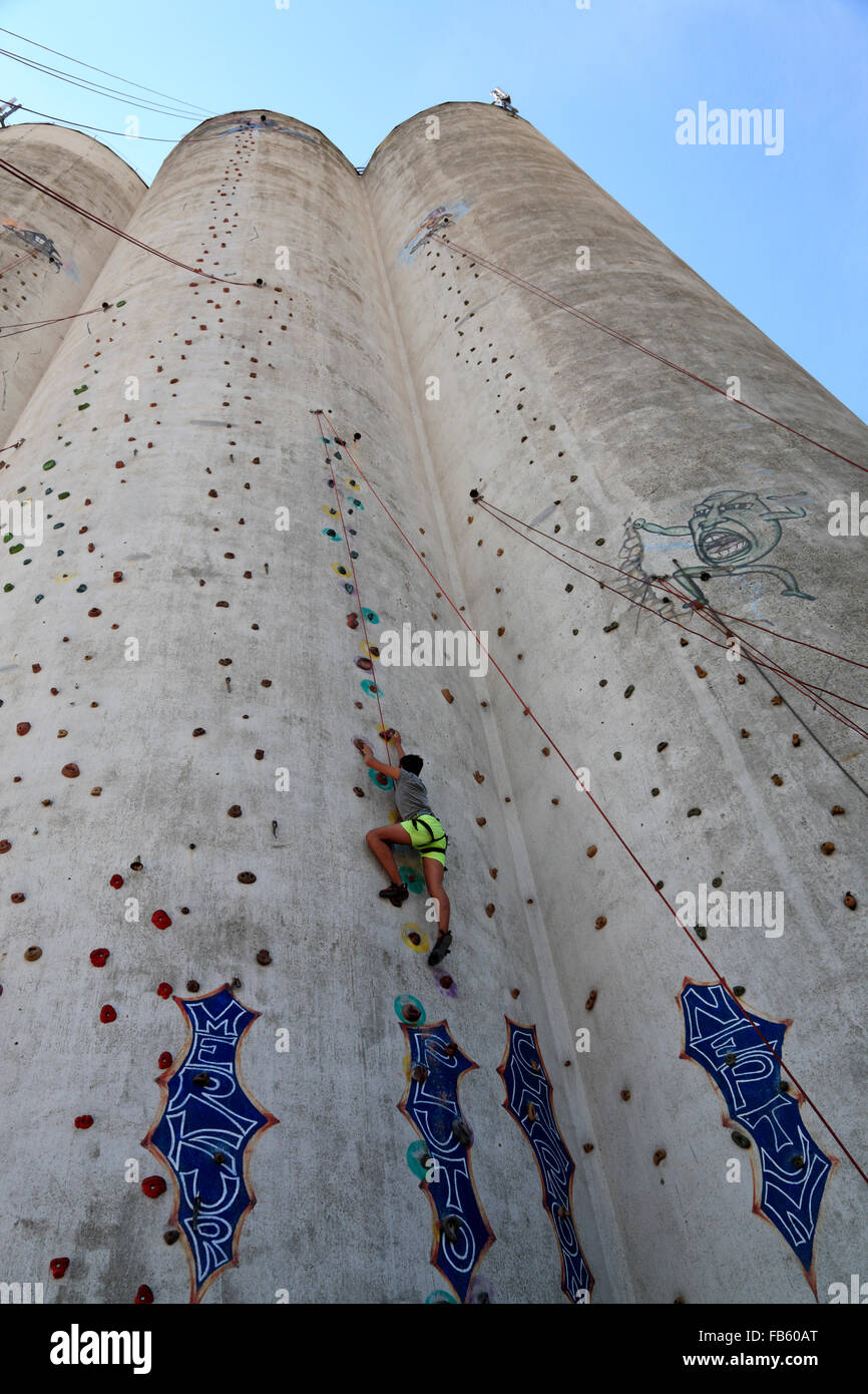 Climbing school at Burgstaaken, Fehmarn island, Baltic sea coast, Schleswig-Holstein, Germany Stock Photo